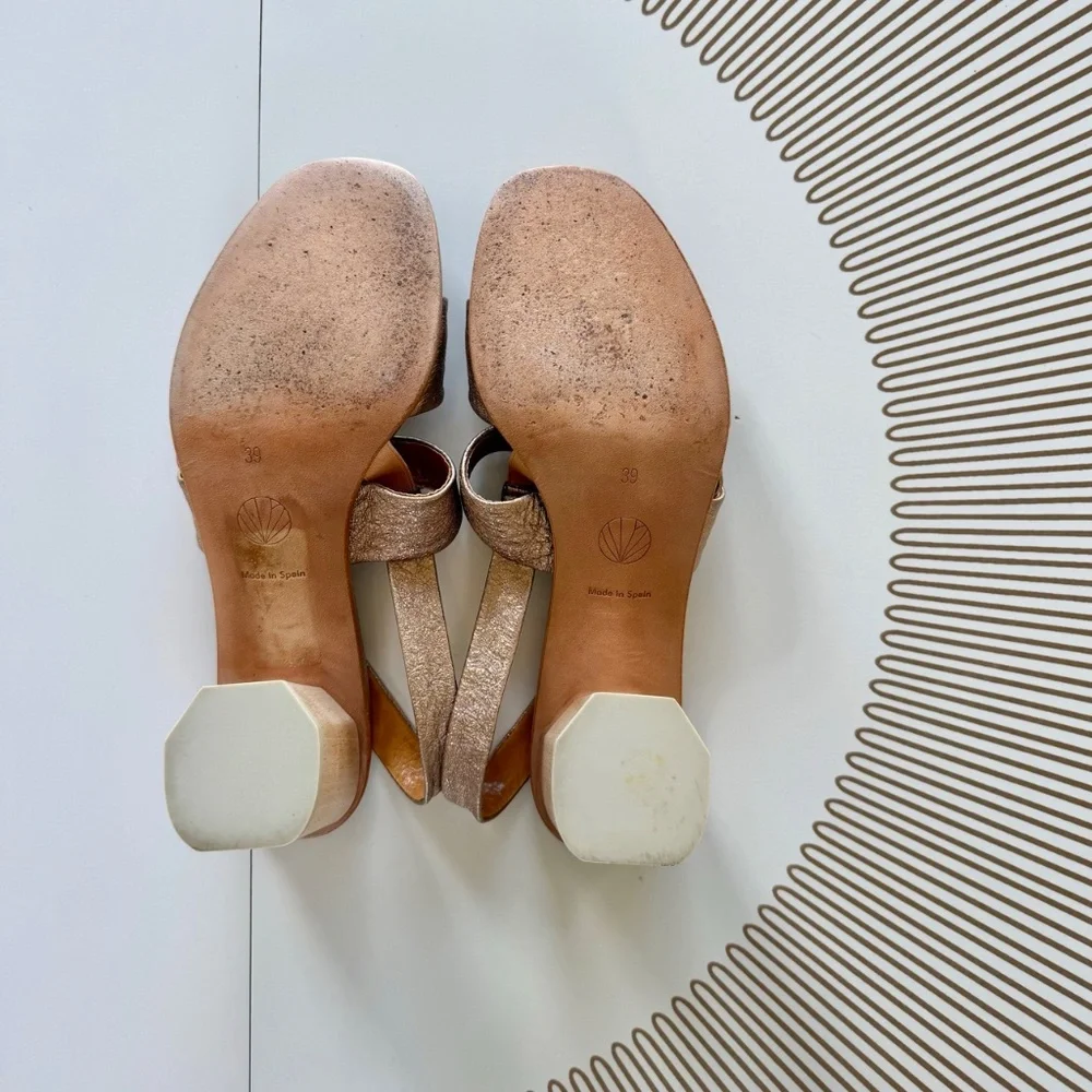 Coclico Barbel Heel - Rose Metallic Leather - Picture 6 of 9